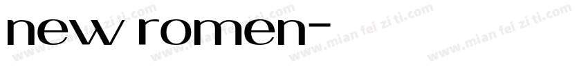new romen字体转换